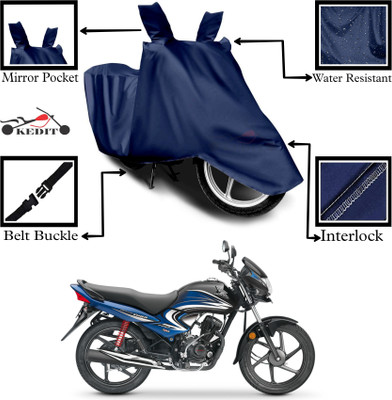 KEDIT Two Wheeler Cover for Universal For Bike(Dream Yuga, Blue)
