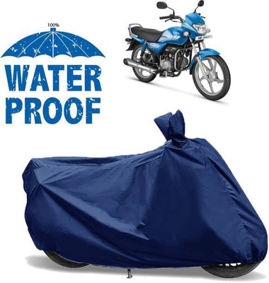 RAAMKM Two Wheeler Cover for Hero(HF Deluxe i3s, Blue)