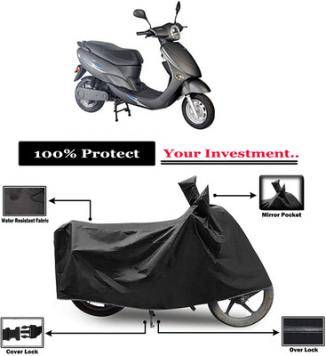 Amexride Two Wheeler Cover for Avon(E Star, Black)