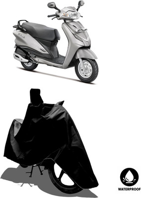 Amexride Waterproof Two Wheeler Cover for Hero(Duet VX 110CC, Black)
