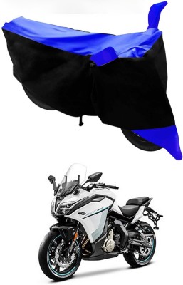 Mdstar Waterproof Two Wheeler Cover for CFMoto(400GT, Blue, Black)