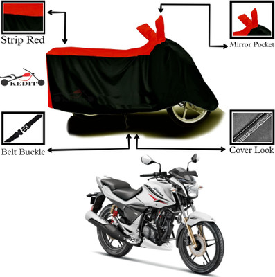 KEDIT Two Wheeler Cover for Hero(Ignitor, Red, Black)