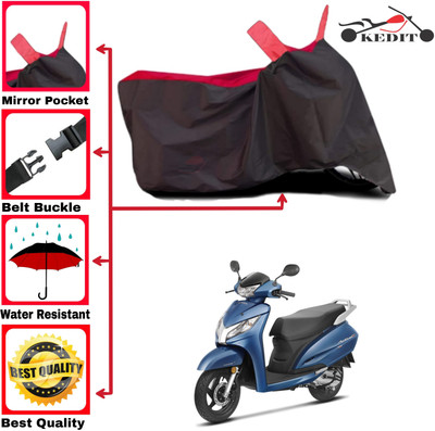 AASHTIK MART Two Wheeler Cover for Honda(Activa, Red, Black)