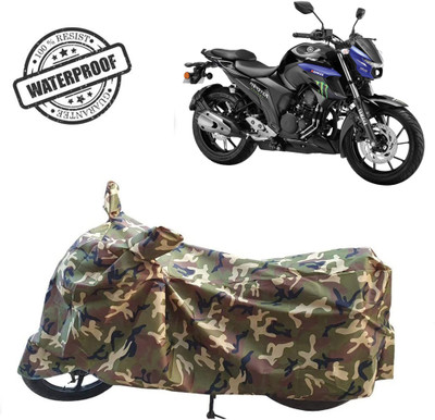 ROYAL AUTO MART Waterproof Two Wheeler Cover for Yamaha(FZ-S Fi Version 3.0, Green, Multicolor)