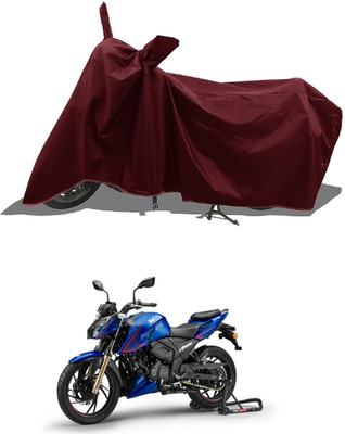 DeepShakshi AUTOMOTIVE Waterproof Two Wheeler Cover for TVS(Apache RTR 200, Maroon)