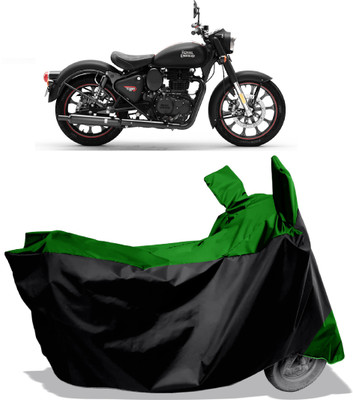 Amexride Two Wheeler Cover for Royal Enfield(Classic Stealth Black BS6, Multicolor)