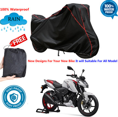 AutoGalaxy Waterproof Two Wheeler Cover for TVS(Apache RTR 165 RP, Black)