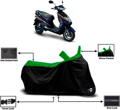 Amexride Two Wheeler Cover for Okinawa(Ridge Plus, Green)