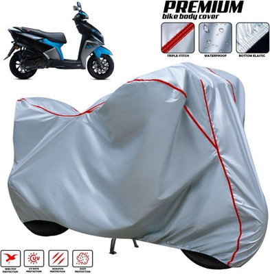 xodi Waterproof Two Wheeler Cover for TVS(NTORQ, Silver, Red, Multicolor)