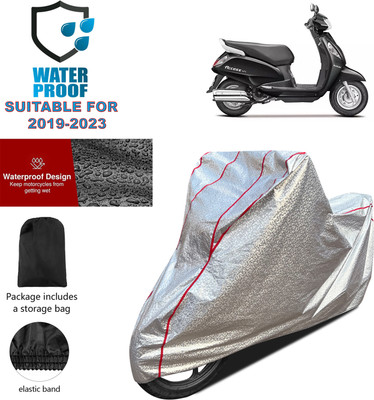 PAGORA Waterproof Two Wheeler Cover for Suzuki(Access 125, Silver)