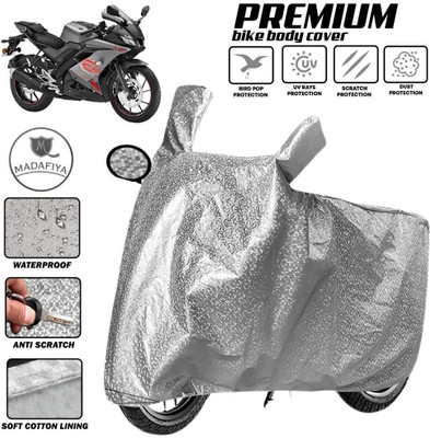 MADAFIYA Two Wheeler Cover for Yamaha(R15 s, Silver)
