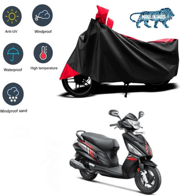 SK AUTO Waterproof Two Wheeler Cover for Hero(Maestro Edge 110 BS6, Red, Black)