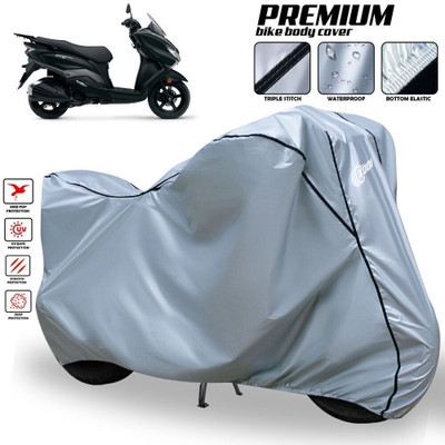 OliverX Waterproof Two Wheeler Cover for Suzuki(Burgman Street, Silver, Black)