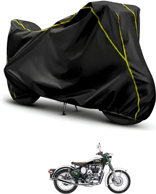 CODOKI Waterproof Two Wheeler Cover for Royal Enfield(Classic Chrome, Black, Black)