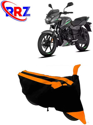 RRZ Waterproof Two Wheeler Cover for Bajaj(Pulsar 125 Neon, Black, Orange)