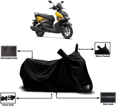 KEDIT Two Wheeler Cover for Yamaha(Ray-ZR 125FI BS6, Black)