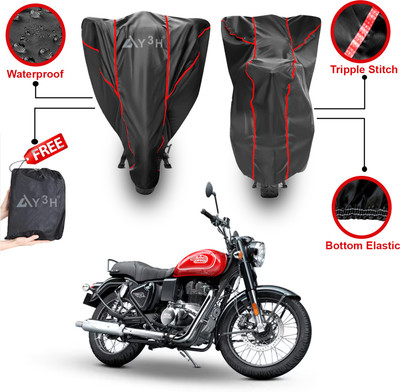 Y3H Waterproof Two Wheeler Cover for Royal Enfield(Bullet 350, Grey)