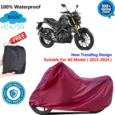 AUTOCAD Waterproof Two Wheeler Cover for Yamaha(MT 15 New BS6, Maroon)