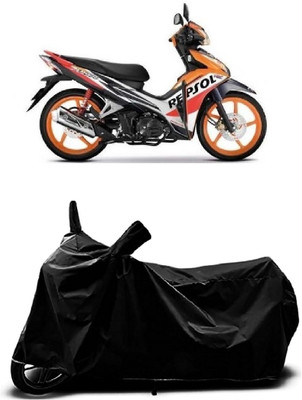 Mdstar Waterproof Two Wheeler Cover for Honda(Blade 125, Black)