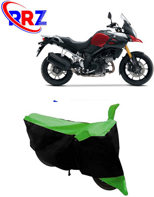RRZ Waterproof Two Wheeler Cover for Suzuki(V Strom 1000, Black, Green)