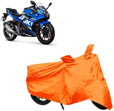 ROYAL AUTO MART Two Wheeler Cover for Suzuki(Gixxer 250, Orange)