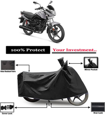 KEDIT Two Wheeler Cover for Hero(Splendor I Smart, Black)