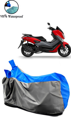 Autofly Waterproof Two Wheeler Cover for Yamaha(NMax 155, Grey, Blue)