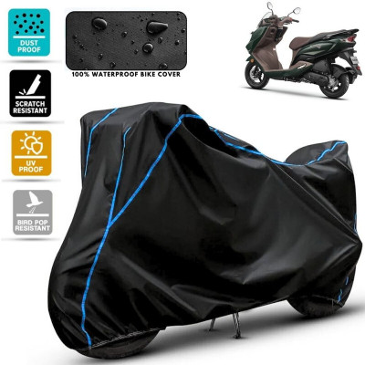 Amikan Waterproof Two Wheeler Cover for Suzuki(Burgman Street 125, Black, Blue)