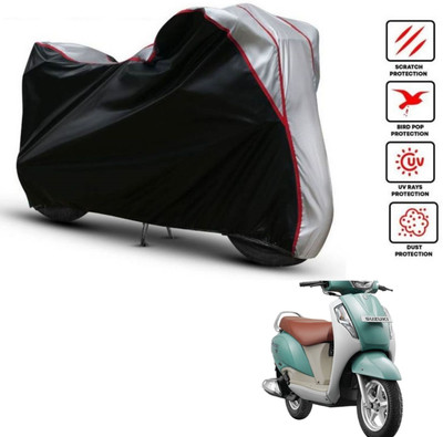 Car Life Waterproof Two Wheeler Cover for Suzuki(Access, Black)