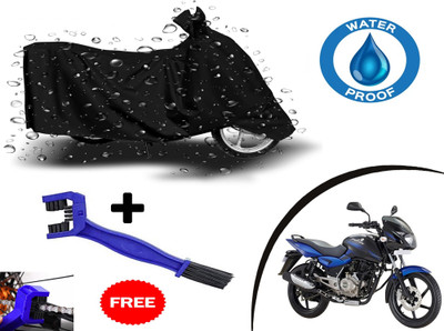 ROYAL AUTO MART Waterproof Two Wheeler Cover for Bajaj(Pulsar 150, Black)