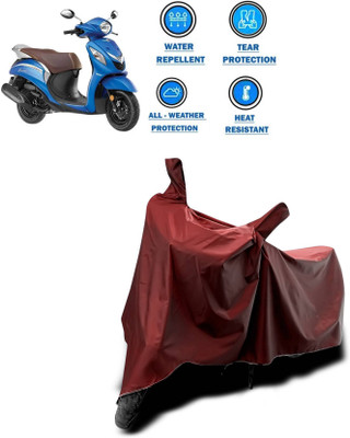 AASHTIK MART Two Wheeler Cover for Yamaha(Fascino, Maroon)