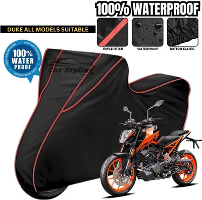 CoverXpert Two Wheeler Cover for KTM(Duke 200, Black, Red)