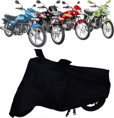 Mdstar Waterproof Two Wheeler Cover for Hero, Honda, TVS, Yamaha, Hero Electric, Universal For Bike(HF Deluxe, Black)