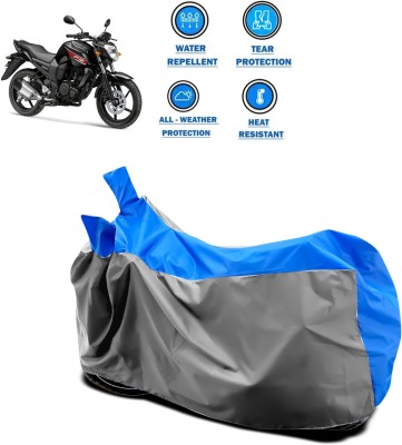 DeepShakshi AUTOMOTIVE Two Wheeler Cover for Yamaha(FZ-S, Grey, Blue)