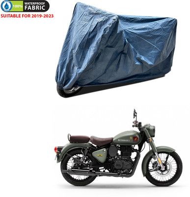 PAGORA Waterproof Two Wheeler Cover for Royal Enfield(Classic 350 Signals, Blue)