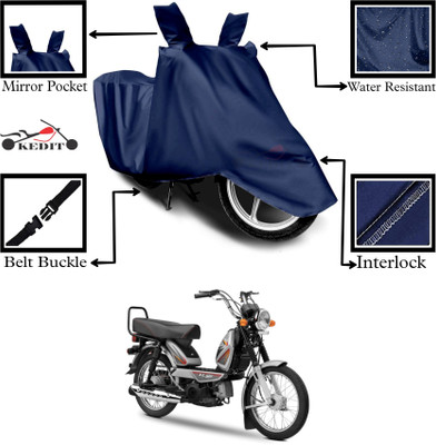 KEDIT Two Wheeler Cover for TVS(XL 100 Comfort, Blue)