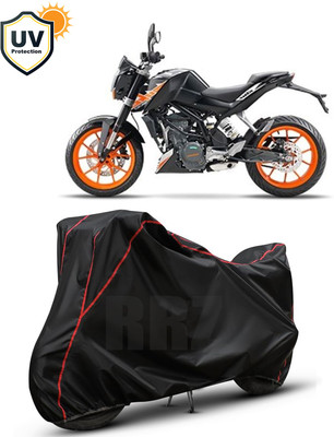 RRZ Waterproof Two Wheeler Cover for KTM(200 Duke, Black, Red)