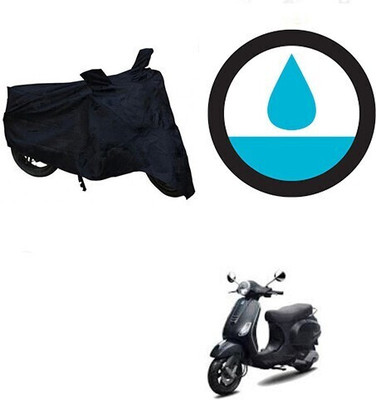 DeepShakshi AUTOMOTIVE Waterproof Two Wheeler Cover for Piaggio(Vespa LX, Black)