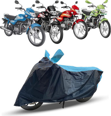 AutoGalaxy Waterproof Two Wheeler Cover for Hero(HF Deluxe, Blue, Black)