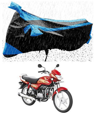 THE REAL ARV Two Wheeler Cover for Hero(HF Deluxe, Blue, Black)