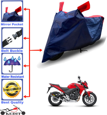 AASHTIK MART Two Wheeler Cover for Honda(CB500F, Red, Blue)