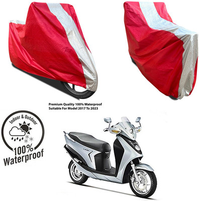 AUTOCAD Waterproof Two Wheeler Cover for Mahindra(MOJO XT 300, Silver, Red)