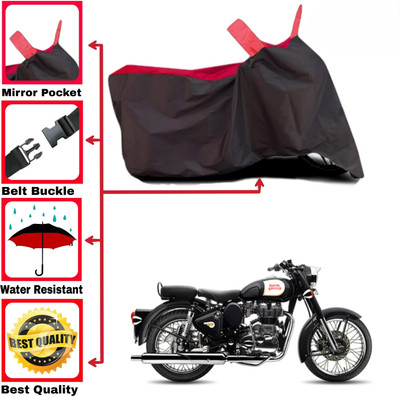 DeepShakshi AUTOMOTIVE Two Wheeler Cover for Royal Enfield(Classic Chrome, Red, Black)