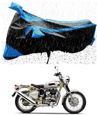 Furious3D Two Wheeler Cover for Royal Enfield(Bullet Trials 350, Blue, Black)