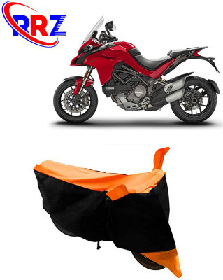 RRZ Waterproof Two Wheeler Cover for Ducati(Multistrada 1260, Black, Orange)