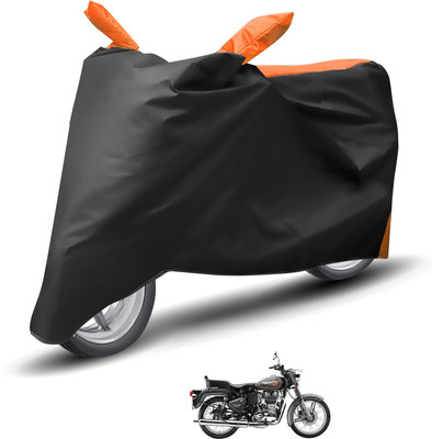 Caronix Waterproof Two Wheeler Cover for Royal Enfield(Bullet 500, Orange)