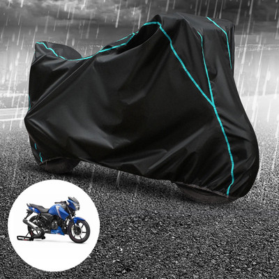 CODOKI Waterproof Two Wheeler Cover for TVS(Apache RTR 180, Black)