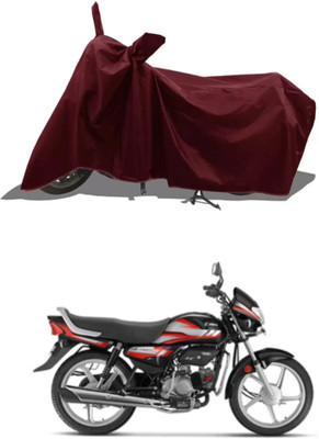 Mdstar Waterproof Two Wheeler Cover for Hero(HF Deluxe BS6, Maroon)