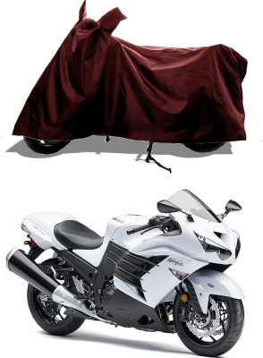 GROFATIK Two Wheeler Cover for Kawasaki(Ninja ZX 14R BS6, Maroon)
