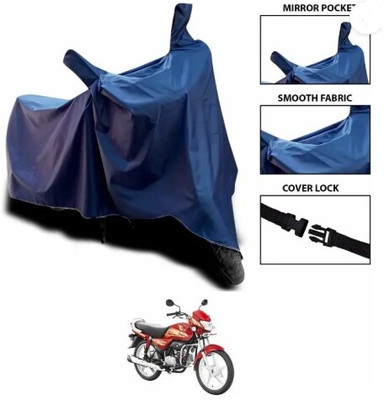 Tritika Waterproof Two Wheeler Cover for Hero(HF Deluxe, Blue)